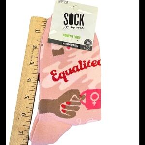 Sock it to Me Women's Crew Socks - Pink Equalitea Design